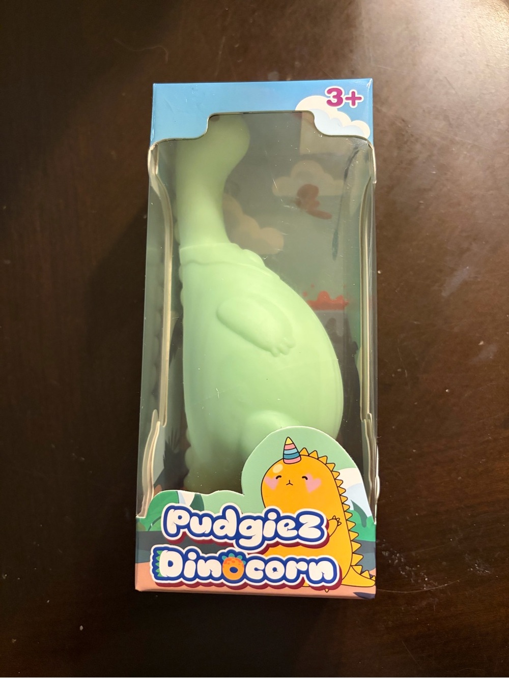 Pudgies Dinocorn Green squishy NWT